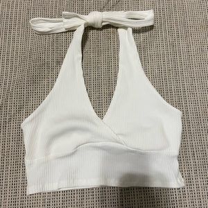White halter top